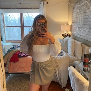 Wilfred Free Velvet Beige Skirt